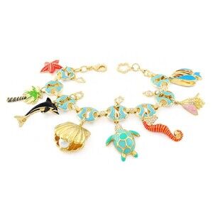 Lauren G Adams Eau Tropical Ocean Coastal Theme Charm Bracelet
